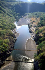 View from the Copper Canyon train as it crosses the Rio Fuerte.